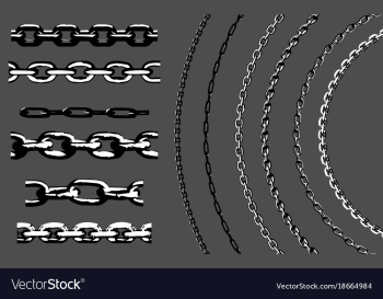 Seamless black and white chains vector image Seamless black and white chains vector image