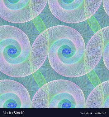 Seamless digital art spiral fractal pattern vector image Seamless digital art spiral fractal pattern vector image