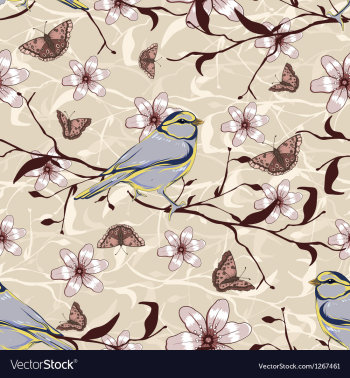 Seamless floral background vector image