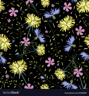 seamless floral pattern on black background seamless floral pattern on black background