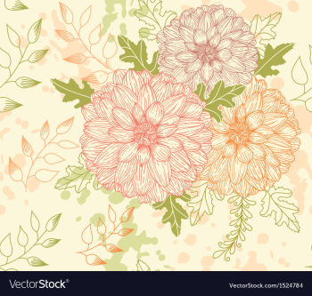 Seamless floral pattern vector image Seamless floral pattern vector image