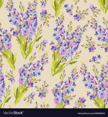 seamless floral pattern with blue flowers