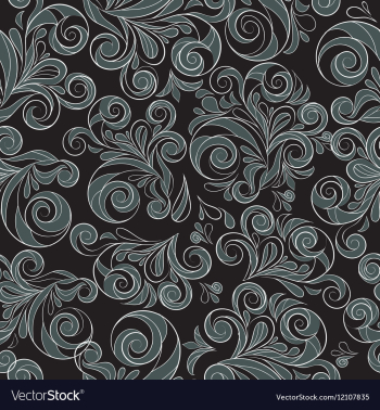  					Seamless floral swirls vector image														