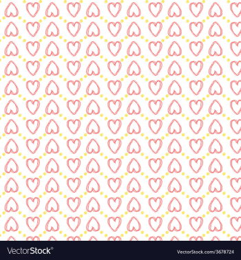 Seamless heart pattern love vector image Seamless heart pattern love vector image