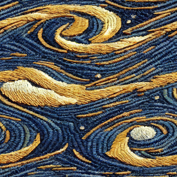 Seamless image tile, Van gogh starry night style