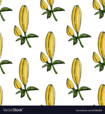 Seamless light background with buds lilies vector image Seamless light background with buds lilies vector image