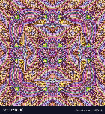 Seamless mosaic paisley pattern vector image Seamless mosaic paisley pattern vector image