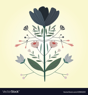 seamless pattern in vintage style poppy flowers