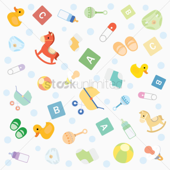 Seamless pattern of baby Seamless pattern of baby
