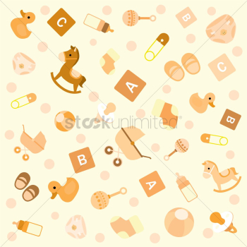 Seamless pattern of baby Seamless pattern of baby