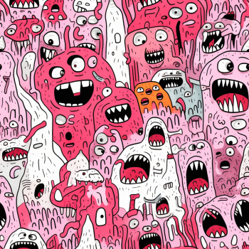 Seamless pattern of Unnerving Hyperdetailed Horror Sketch art Seamless pattern of Unnerving Hyperdetailed Horror Sketch art