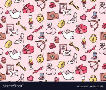 seamless pattern wedding doodles love icons seamless pattern wedding doodles love icons