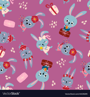 seamless pattern with cute rabbits seamless pattern with cute rabbits