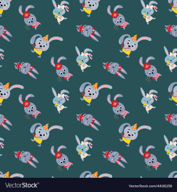 seamless pattern with cute rabbits seamless pattern with cute rabbits