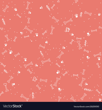 Seamless pattern with dog symbols vector image Seamless pattern with dog symbols vector image