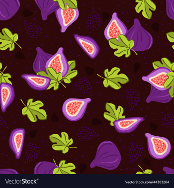 seamless pattern with figs and fig leaves seamless pattern with figs and fig leaves