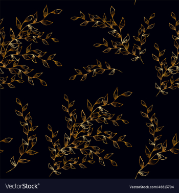 seamless pattern with golden branches