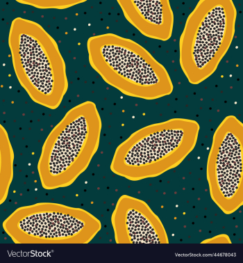 seamless pattern with papaya fruit