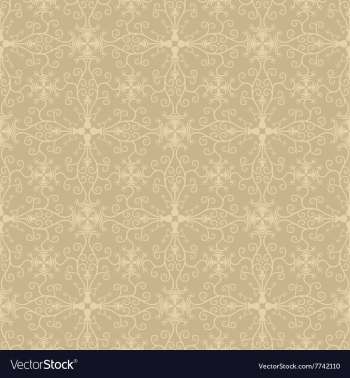 Seamless symmetric vintage floral wallpaper vector image Seamless symmetric vintage floral wallpaper vector image