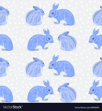 Seamless texture rabbits and snow vector image Seamless texture rabbits and snow vector image