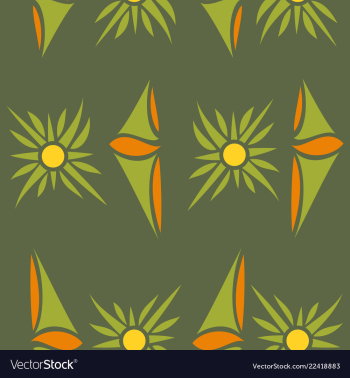 Seamless texture with floral background vintage vector image