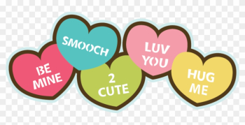 Search Clip Art Candy Hearts Svg File For - Valentines Day Transparent Background