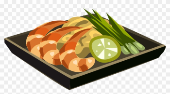 Search Clip Art Food, Plate, Fish, Vegetable, Prawns - Food