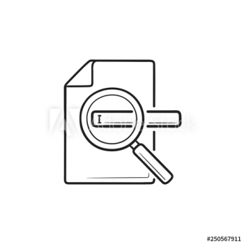 Search engine optimization hand drawn outline doodle icon Search engine optimization hand drawn outline doodle icon