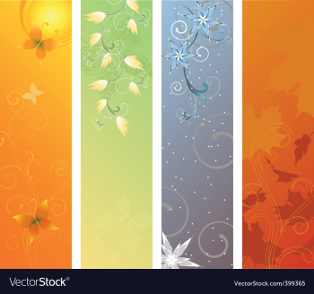 Season banners vector image Season banners vector image