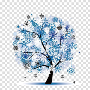 Season , Blue Snowflake Tree transparent background PNG clipart Season , Blue Snowflake Tree transparent background PNG clipart