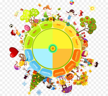 Season Pre-school Autumn Calendar Kindergarten - Turntable Season Pre-school Autumn Calendar Kindergarten - Turntable