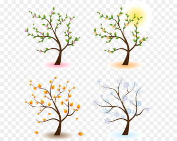 Season Tree Clip art - Vector four seasons blooms Season Tree Clip art - Vector four seasons blooms