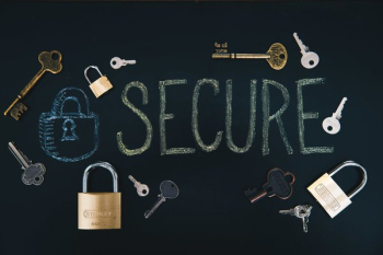 Secure On Chalkboard With Locks Secure On Chalkboard With Locks