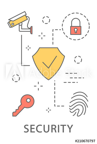 Security concept illustration Security concept illustration