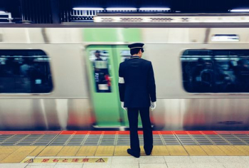 security guard on train station security guard on train station