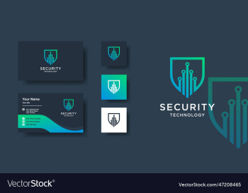 security logo template with modern creative