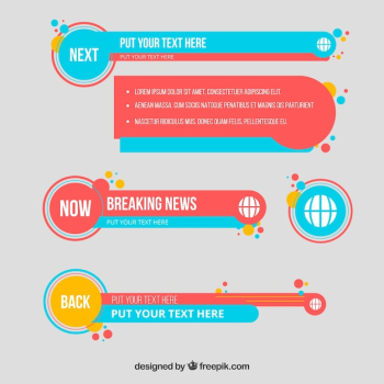 Selection of modern lower thirds Selection of modern lower thirds