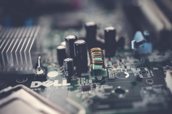 Selective Focus Photo of Dell Motherboard Selective Focus Photo of Dell Motherboard
