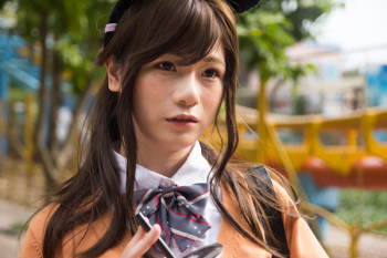 Selective-focus Photo of Woman Wearing School Uniform Selective-focus Photo of Woman Wearing School Uniform