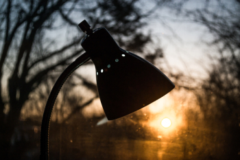 Selective Focus Photography of Task Lamp Selective Focus Photography of Task Lamp