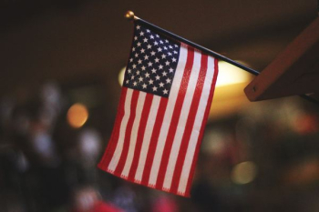selective focus photography of USA flaglet selective focus photography of USA flaglet
