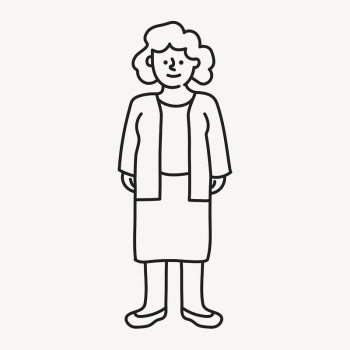 Senior woman doodle clipart, grandma | Free Vector Illustration - rawpixel Senior woman doodle clipart, grandma | Free Vector Illustration - rawpixel