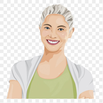 Senior woman png sticker, smiling | Free PNG - rawpixel