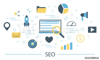 SEO or search engine optimization concept illustration SEO or search engine optimization concept illustration