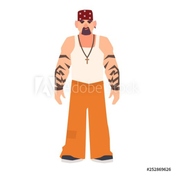 Serious bearded man with tattoos Serious bearded man with tattoos