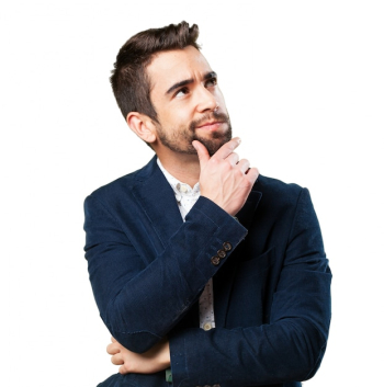 Serious man thinking Serious man thinking