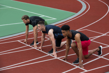 Serious multiethnic athlete group ready to run Free Photo Serious multiethnic athlete group ready to run Free Photo