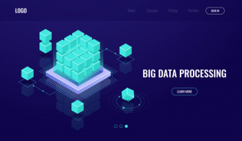 Server room, big data, cloud computing, artificial intelligence ai, processing data, database