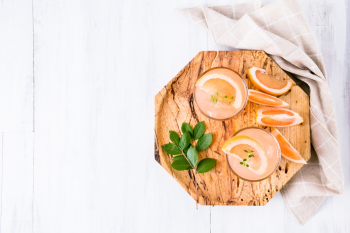 Serving cocktails on a pretty tray just makes them that much better. Anything with grapefruit is my go-to cocktail. 