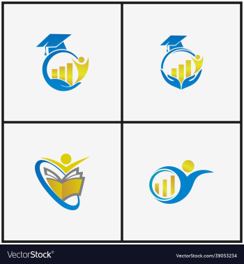 set bundle education finance logo design set bundle education finance logo design